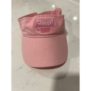 Pink Jeep Embroidered Visor Hat Womens Adjustable Cotton Casual Outdoor